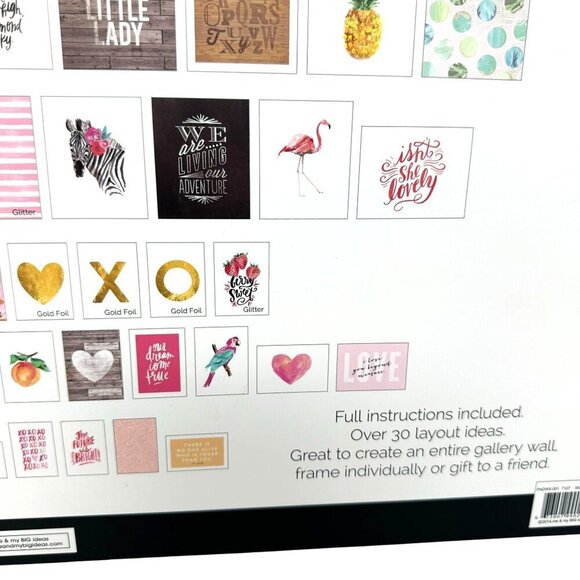 DIY Wall Art Gallery Kit Frame It Hang It Home Decor Gold Foil Pink New Nursery - Picture 6 of 16